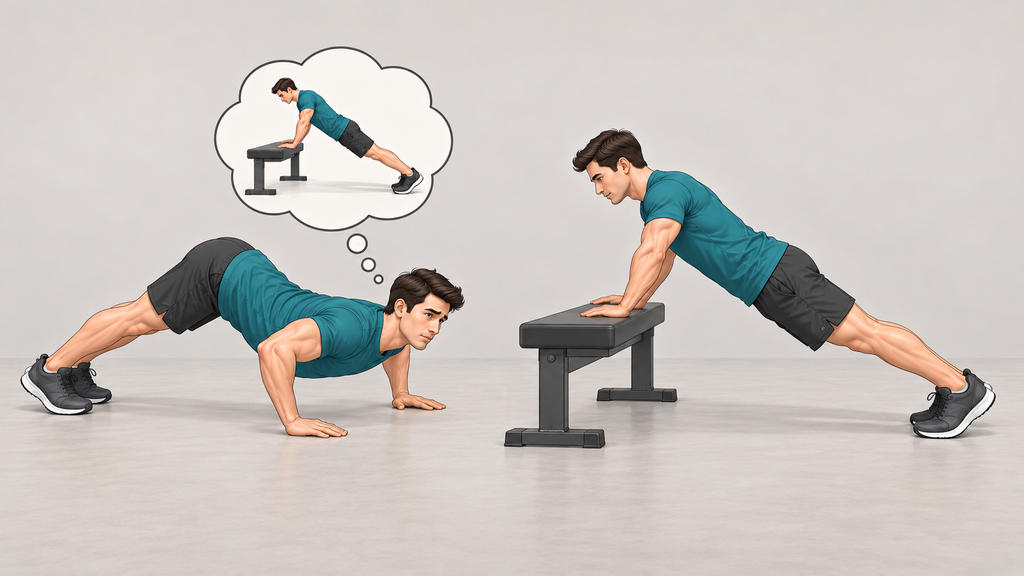 Floor-push-up-to-incline-push-up-progression