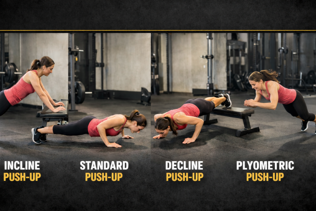 Push-up-progressions-from-incline-to-plyometric