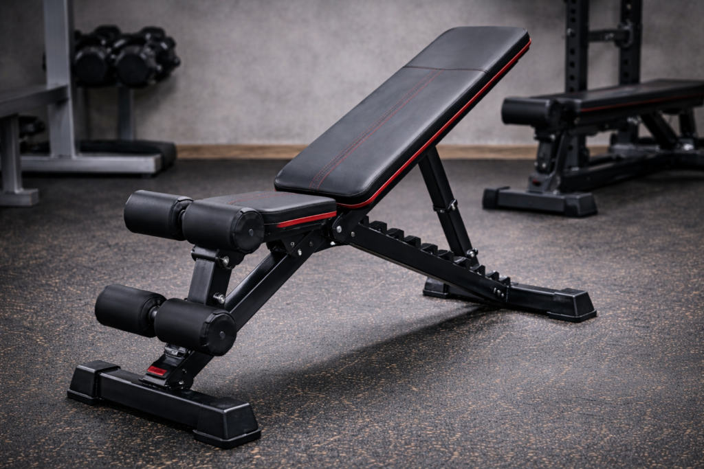Adjustable-weight-bench-with-incline-and-flat-settings