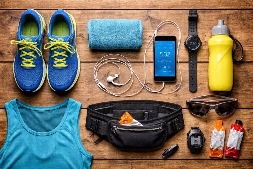 Running-equipment-flat-lay-essential-gear