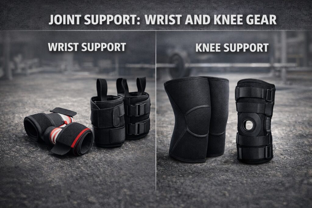 Wrist-wraps-and-knee-sleeves-for-joint-support