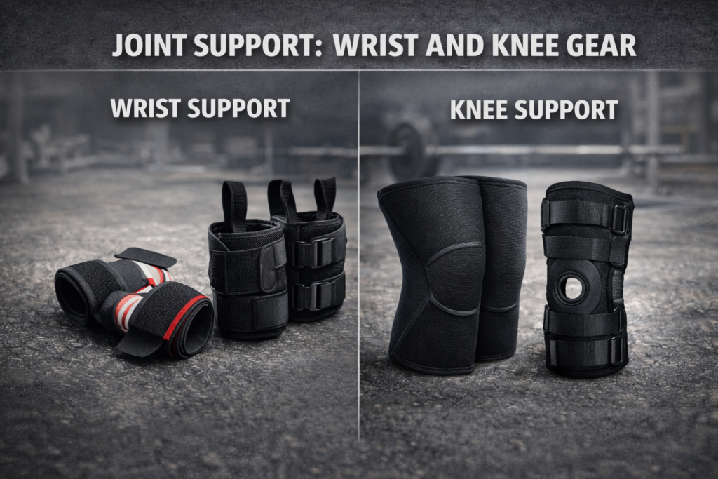 Wrist-wraps-and-knee-sleeves-for-joint-support