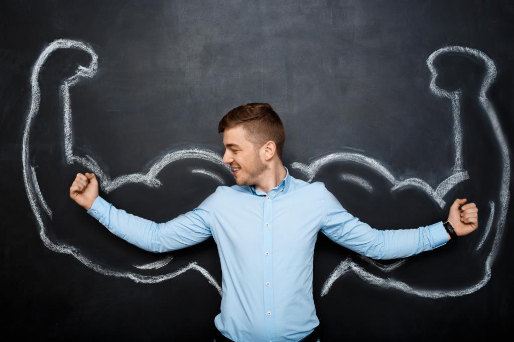Man-flexing-with-chalk-drawn-biceps
