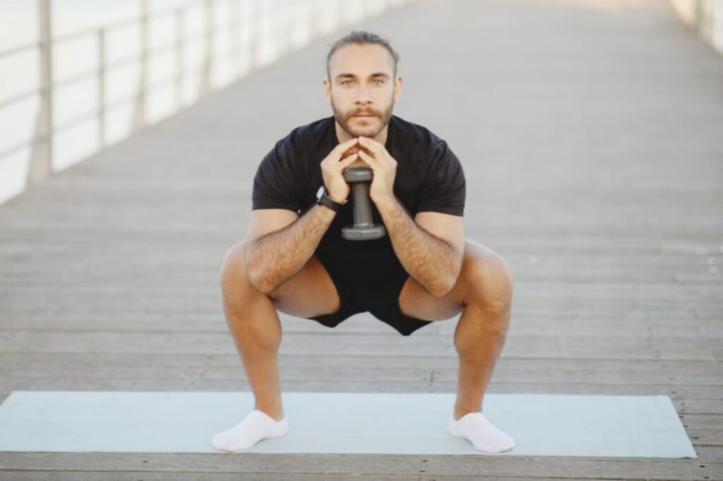 Man-doing-Goblet-Squats