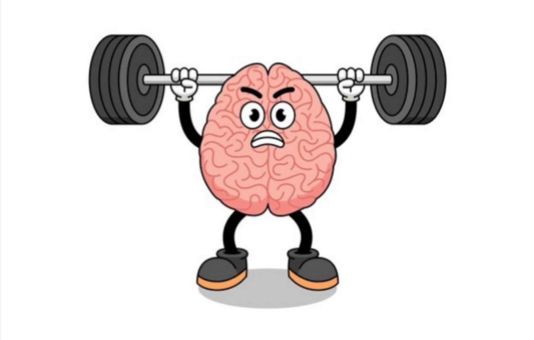 Cartoon-brain-lifting-barbell-symbolizing-mental-strength-and-motivation