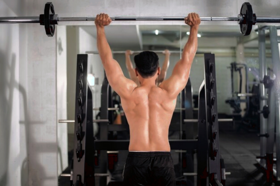 Strict-overhead-press-gym-back-view