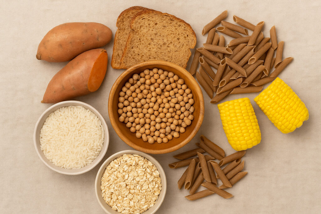 Whole-grains-legumes-and-veggies-top-view