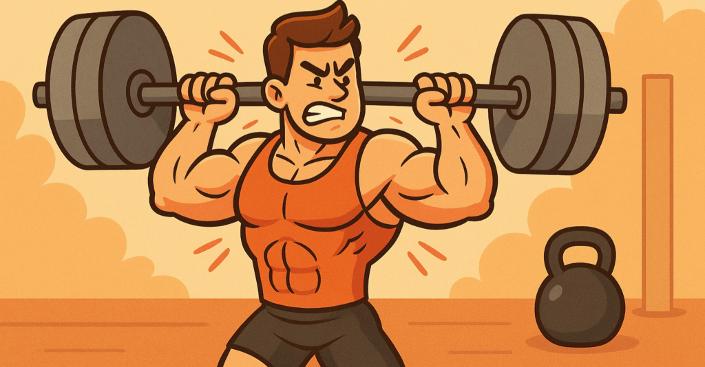 Muscle-cartoon-lifting-heavy-barbell-for-strength-training