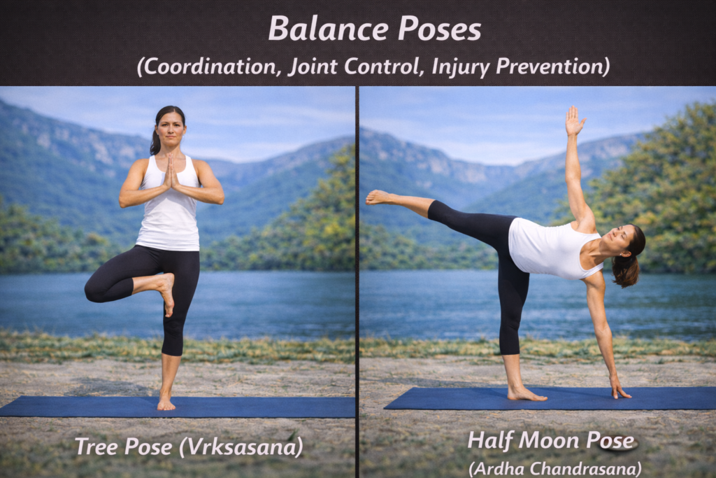 Tree-and-half-moon-balance-yoga-poses