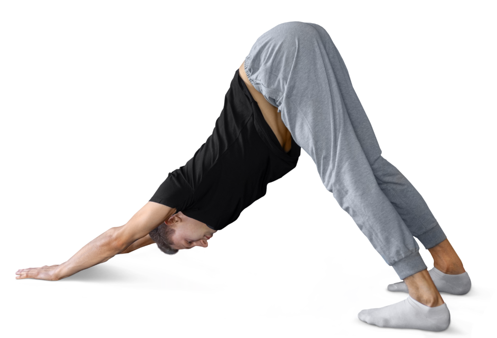 Downward-facing-dog-yoga-pose-side-view