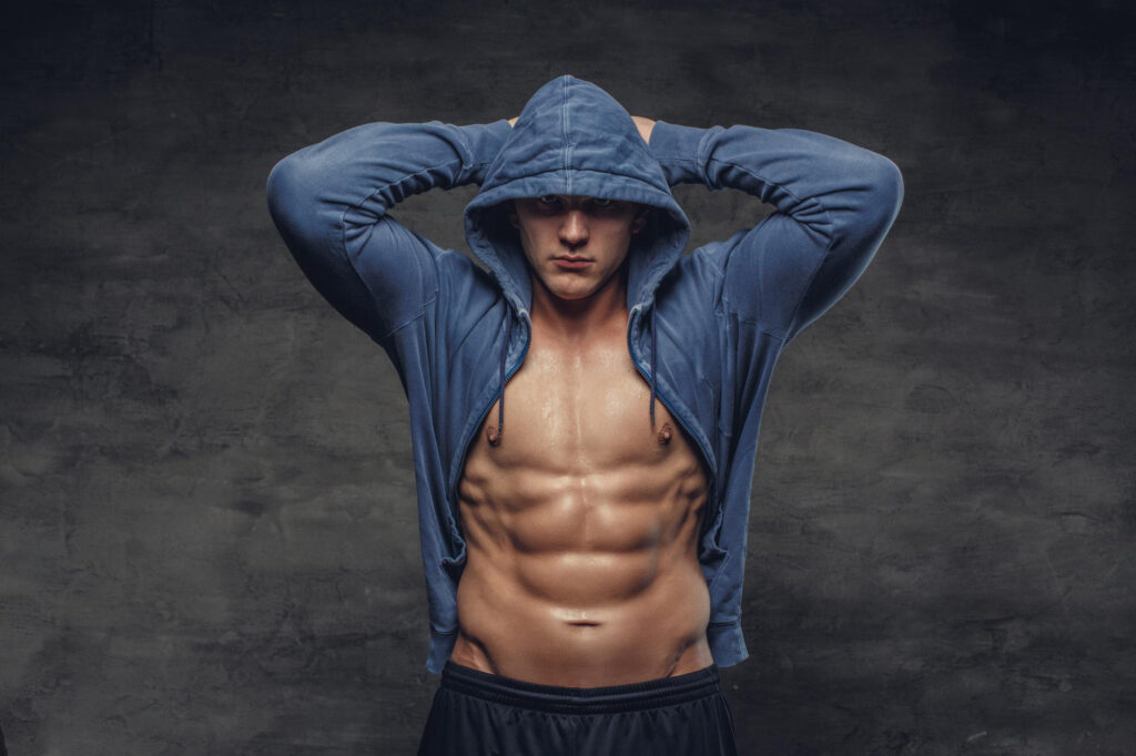 Six-pack-abs-fitness-male-hoodie