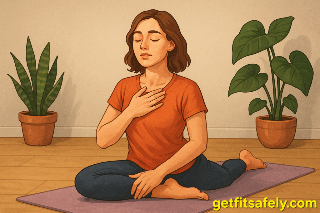 Woman-in-pigeon-pose-yoga-breathing-mindful-practice