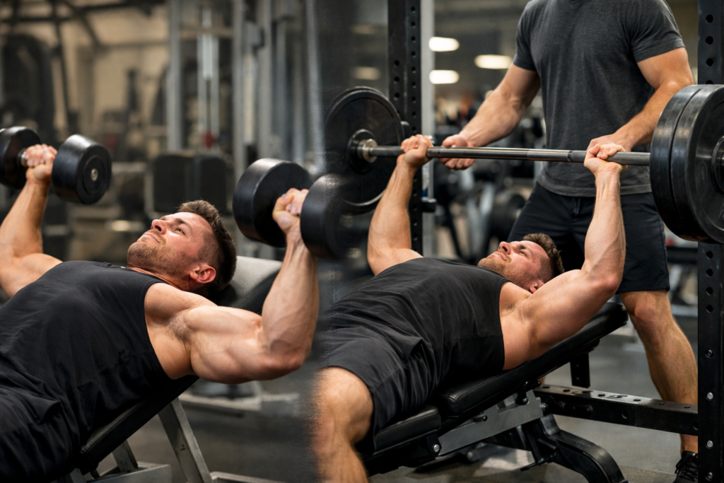 Chest-pre-exhaustion with-flys-before-bench press