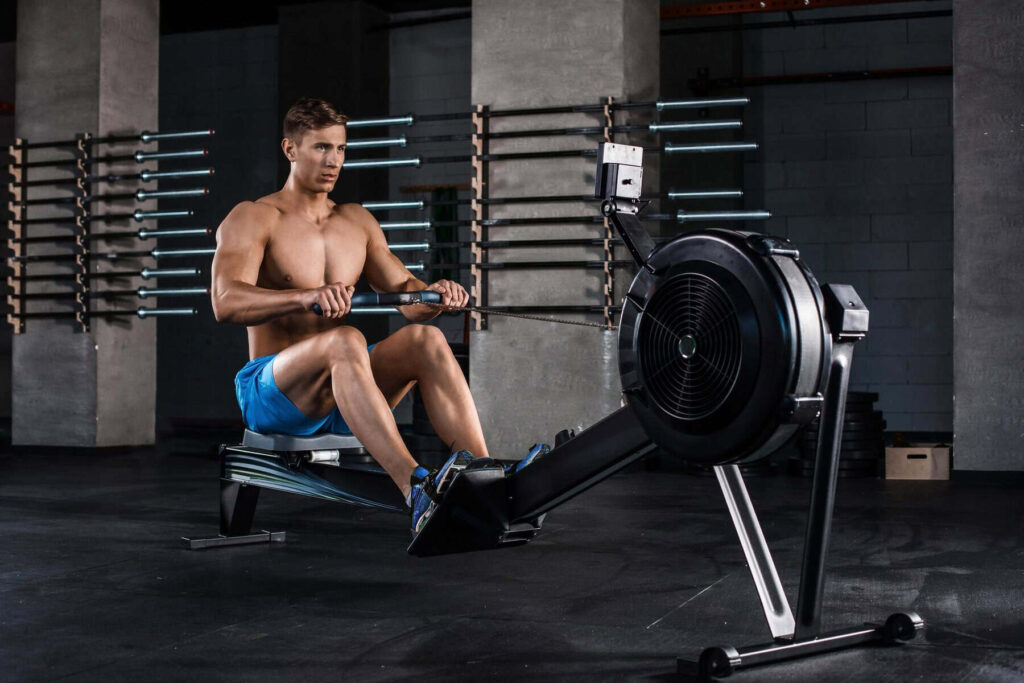 Compact-and-foldable-rowing-machines
