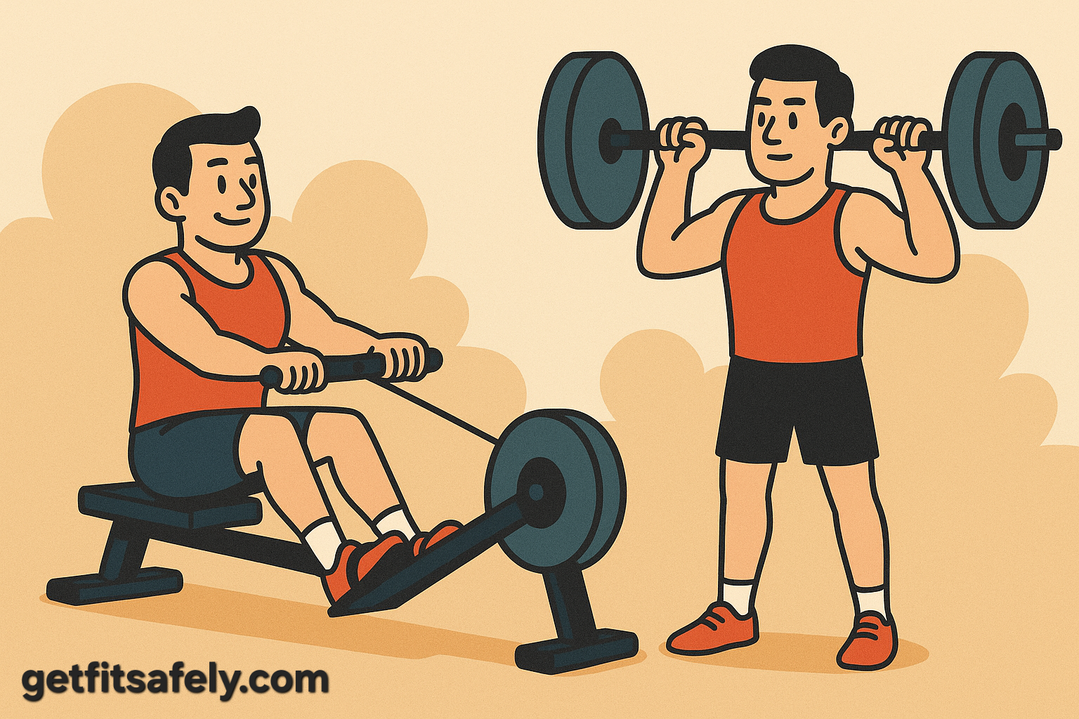 Two-men-rowing-and-lifting