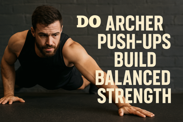 Archer-pushup-man-performing-exercise