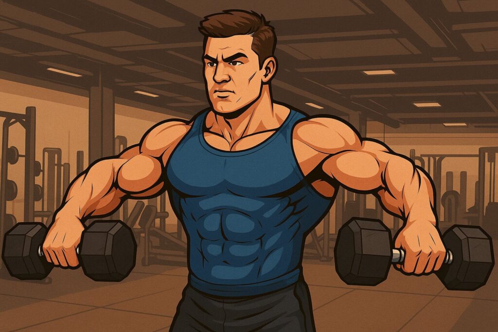 Cartoon-man-doing-heavy-lateral-raises