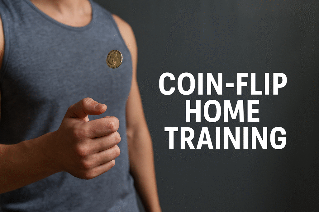 Athlete-flipping-coin-home-workout-periodization