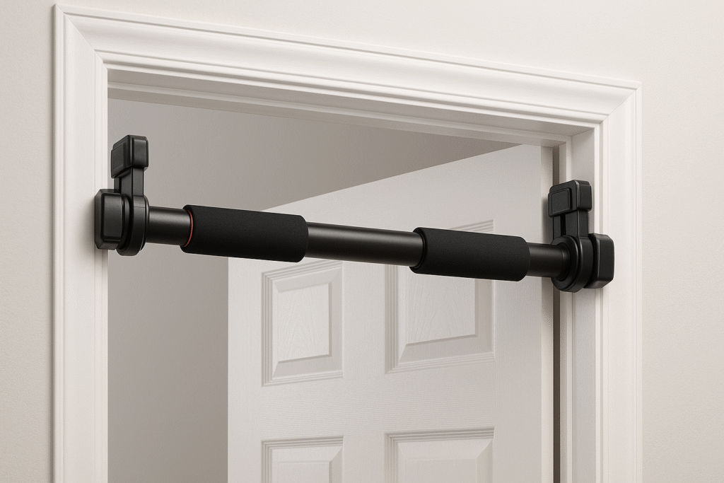Adjustable-doorway-pull-up-bar-with-foam-grips-and-safety-locks