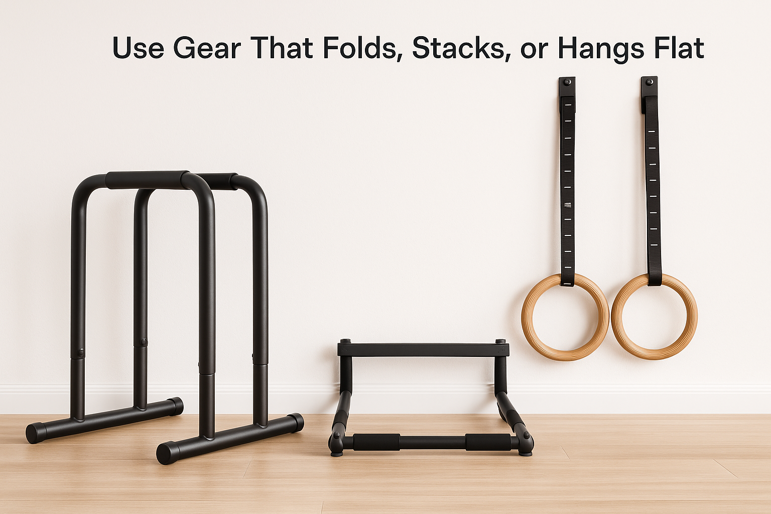 Home-gym-with-foldable-calisthenics-gear