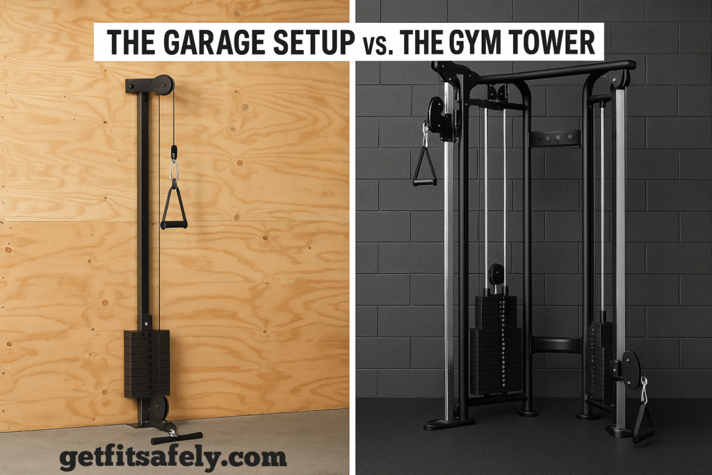 Side-by-side-comparison-of-a-compact-garage-cable-setup-and-a-full-size-gym-tower machine