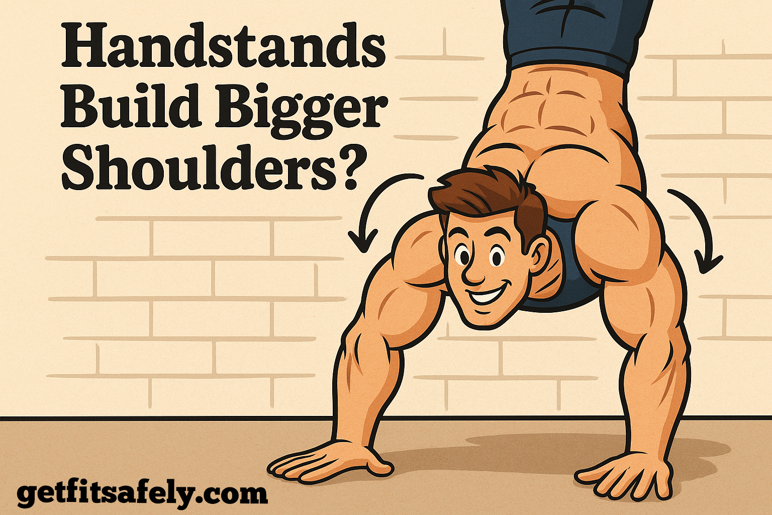 Cartoon-man-doing-handstand-showing-shoulder-muscle-growth
