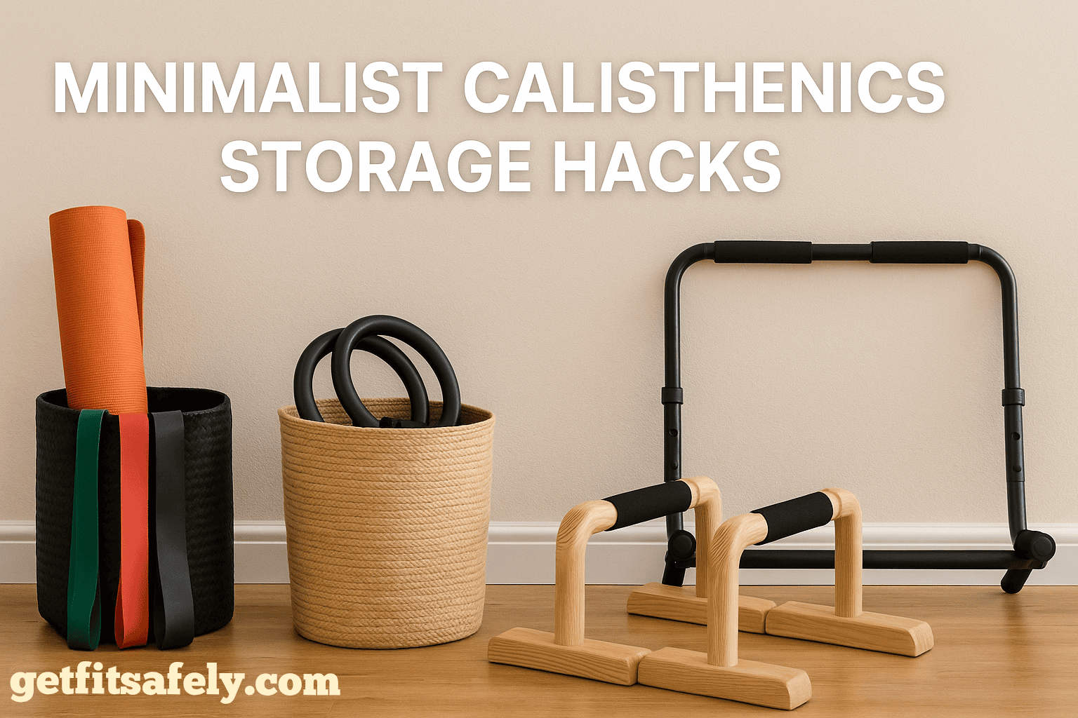 Are there minimalist hacks to hide or store calisthenics equipment when not in use?