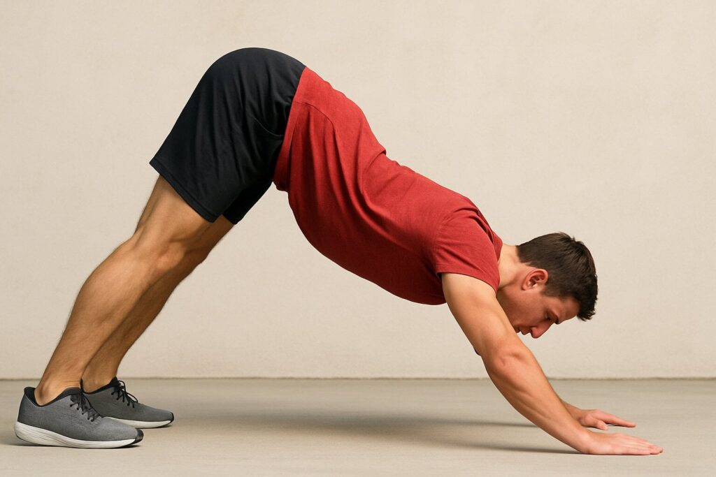 Person-performing-pike-push-up-with-hips-sagging-and-excessive-lumbar-arch