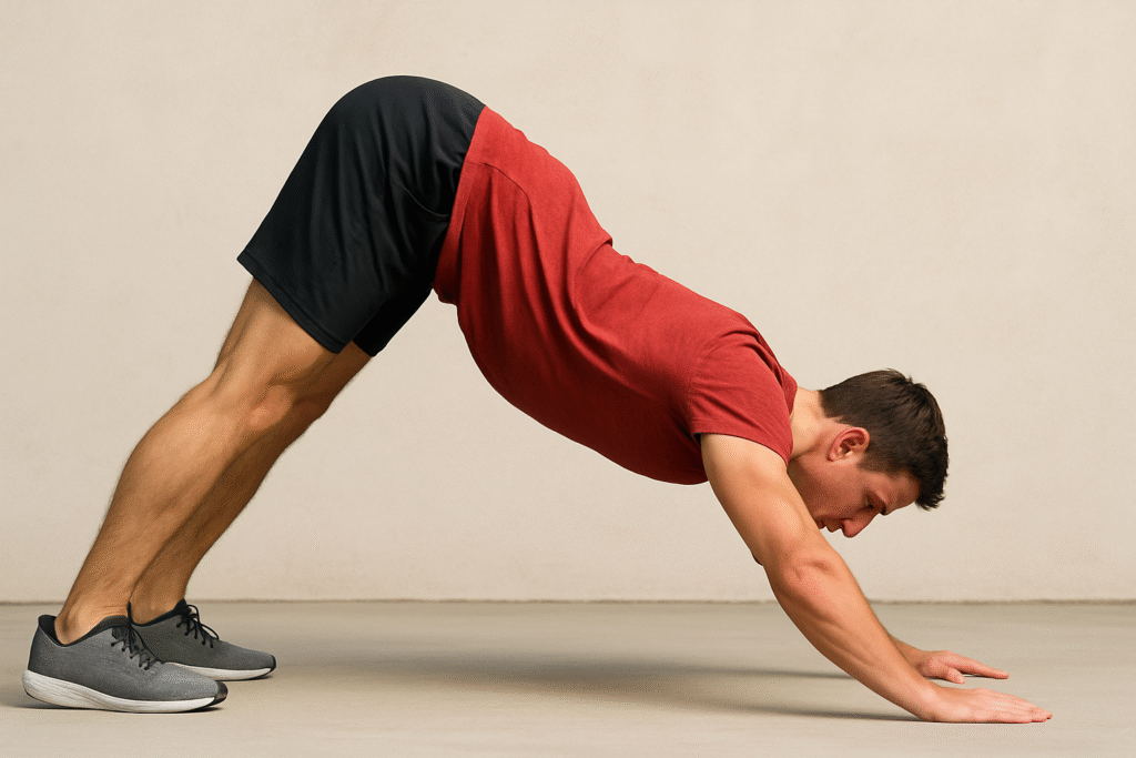 Person-performing-pike-push-up-with-hips-sagging-and-excessive-lumbar-arch