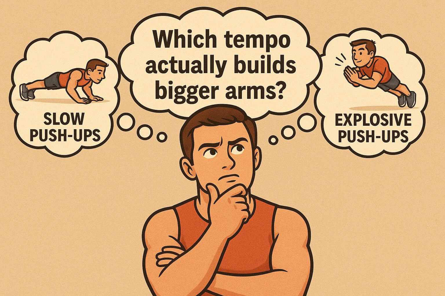 Cartoon-man-thinking-about-slow-or-explosive-push-ups-horizontal