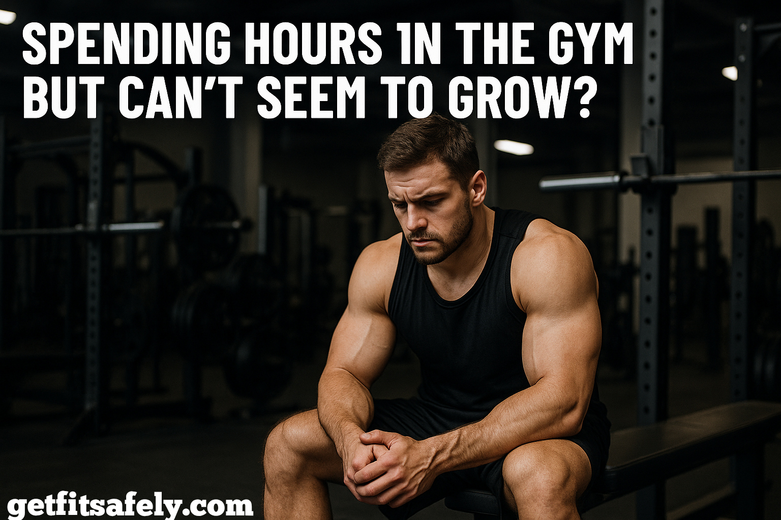 Frustrated-man-sitting-on-gym-bench-after-long-workout
