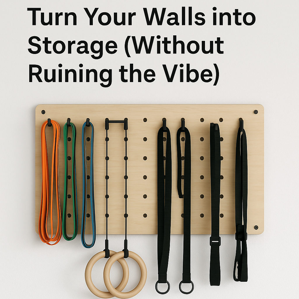 Organized-wall-with-calisthenics-bands-and-rings