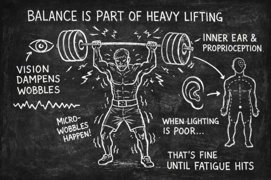 Chalkboard-illustration-of-balance-control-in-lifting