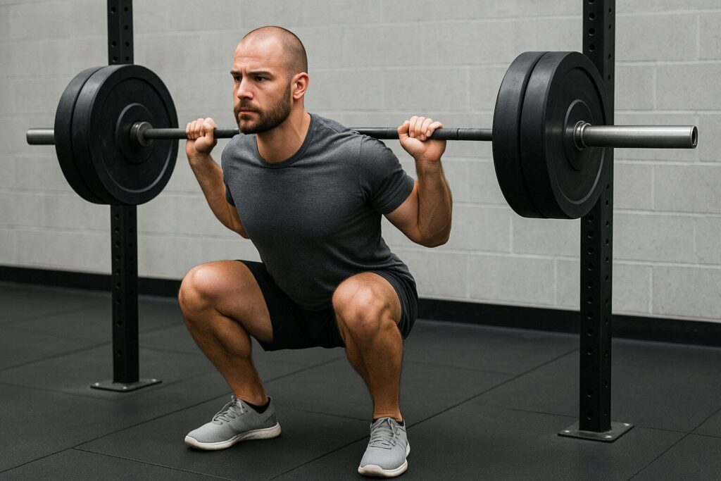 Deep-squat-barbell-position-with-proper-form