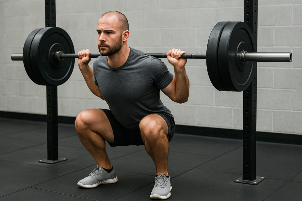 Deep-squat-barbell-position-with-proper-form