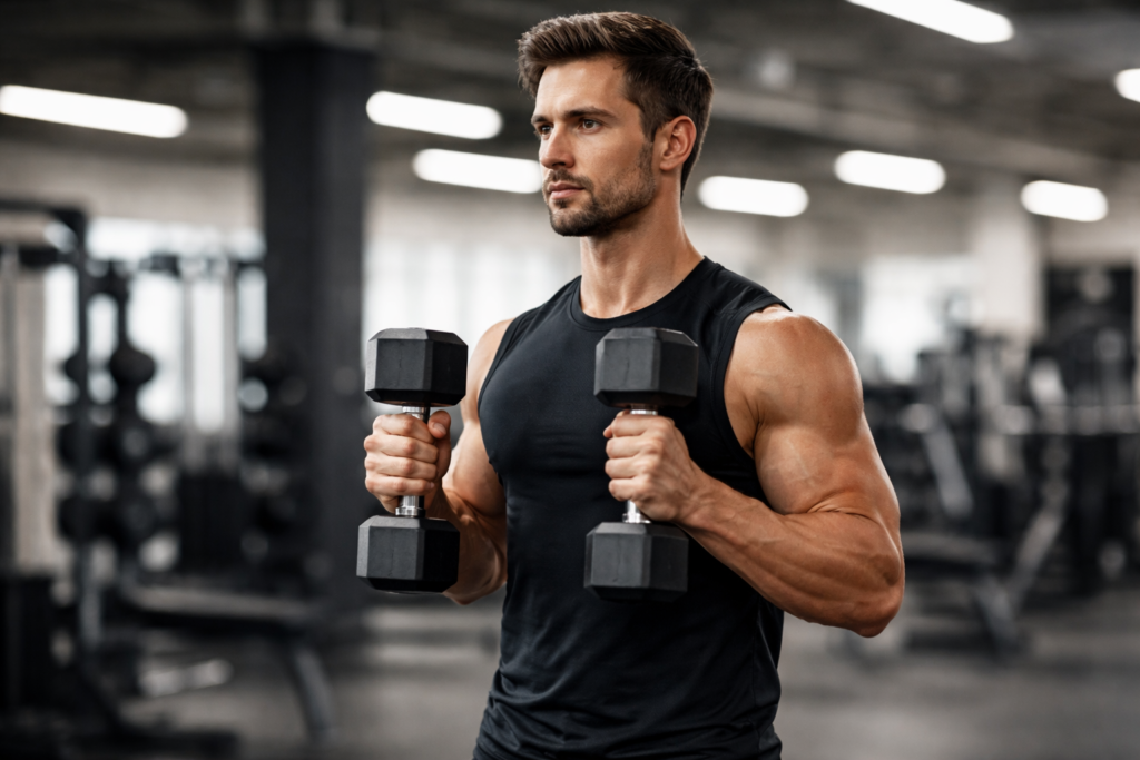 Hammer-curl-isometric-hold-with-dumbbells
