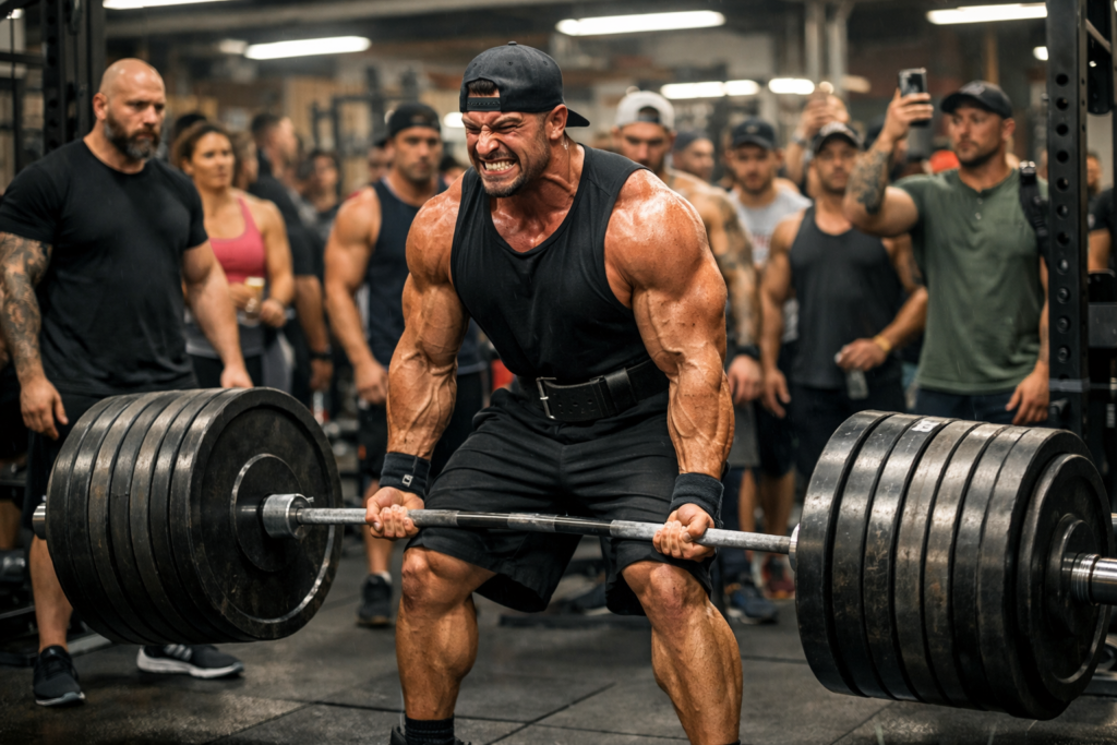 Heavy-barbell-lift-in-crowded-gym