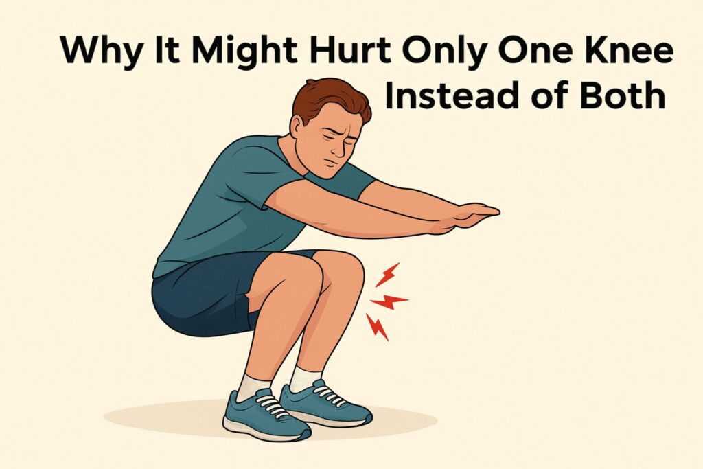 Knee-pain-during-single-leg-squat-illustration
