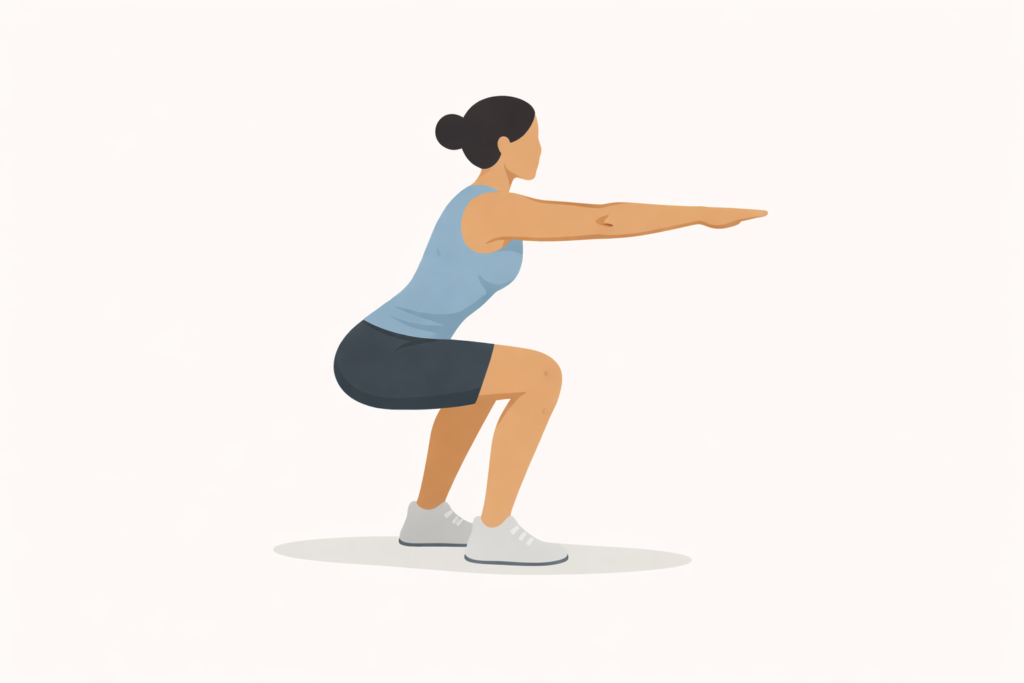 Bodyweight-squat-movement