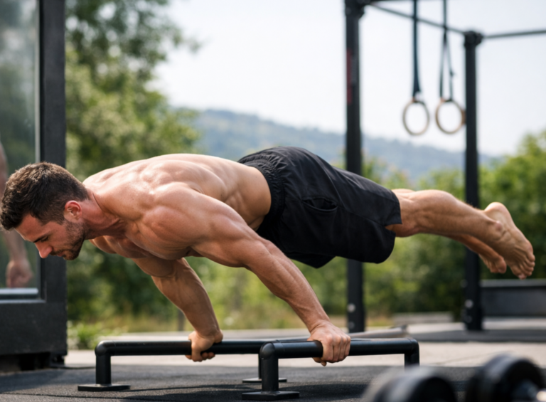Calisthenics-skill-hold-with-body-leverage