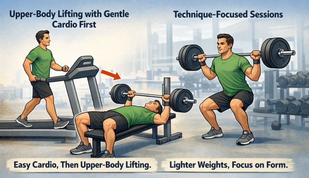 Light-cardio-before-upper-body-weight-training