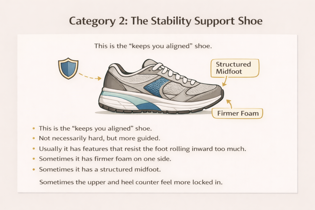 Stability-support-walking-shoe-guided-midfoot-design