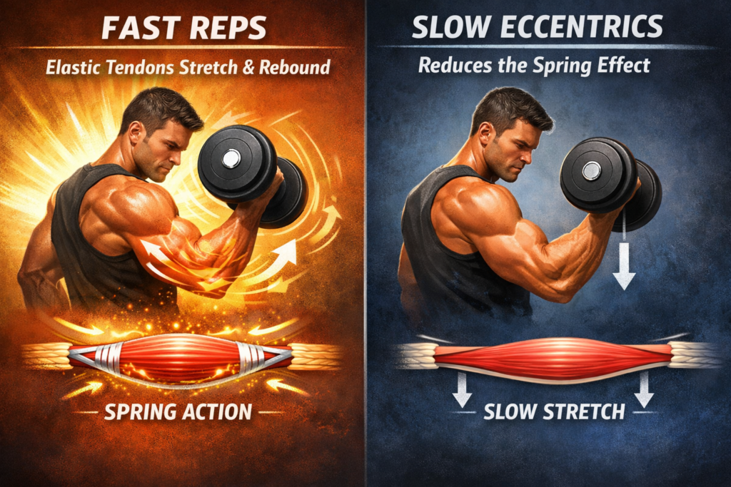 Elastic-rebound-vs-controlled-eccentric-movement