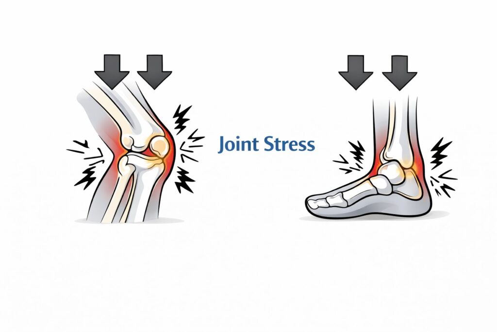 Joint-stress-impact-on-knee-and-ankle