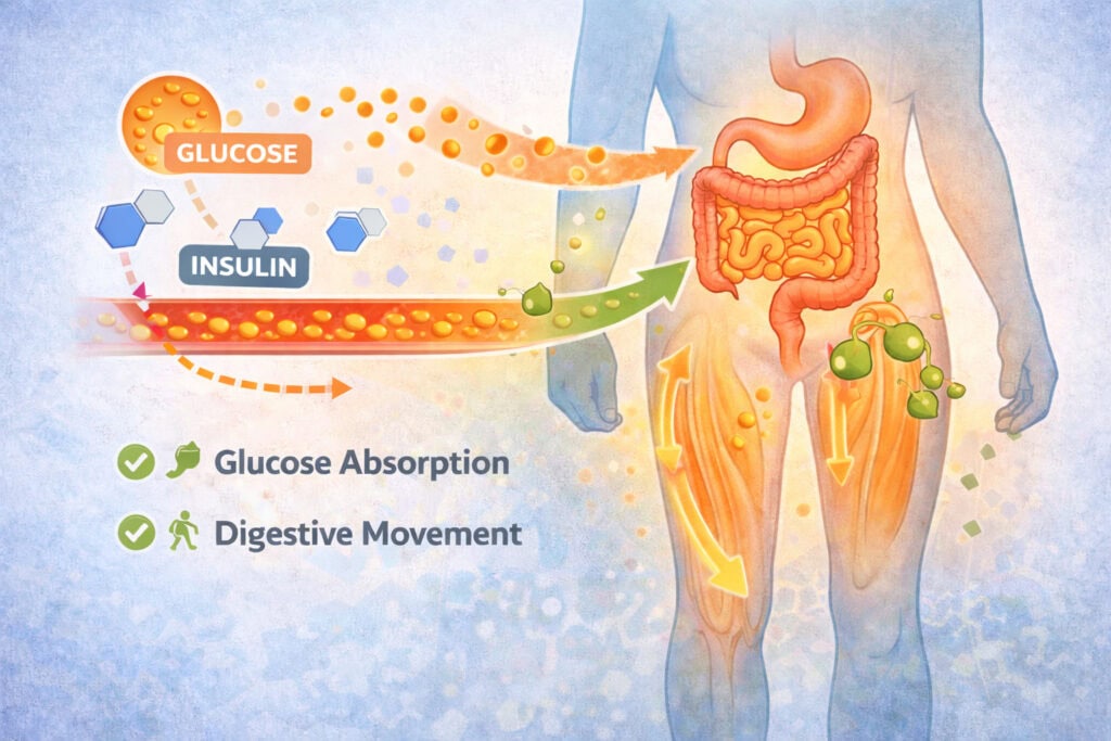 Glucose-movement-and-muscle-activity-after-meal
