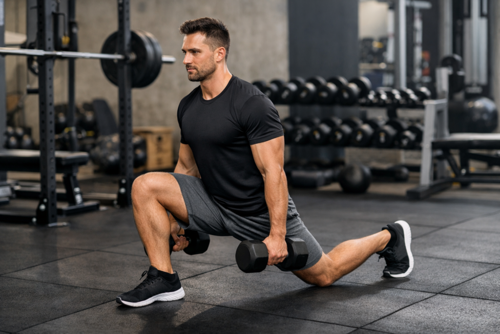 Slow-eccentric-split-squat-controlled-descent-exercise