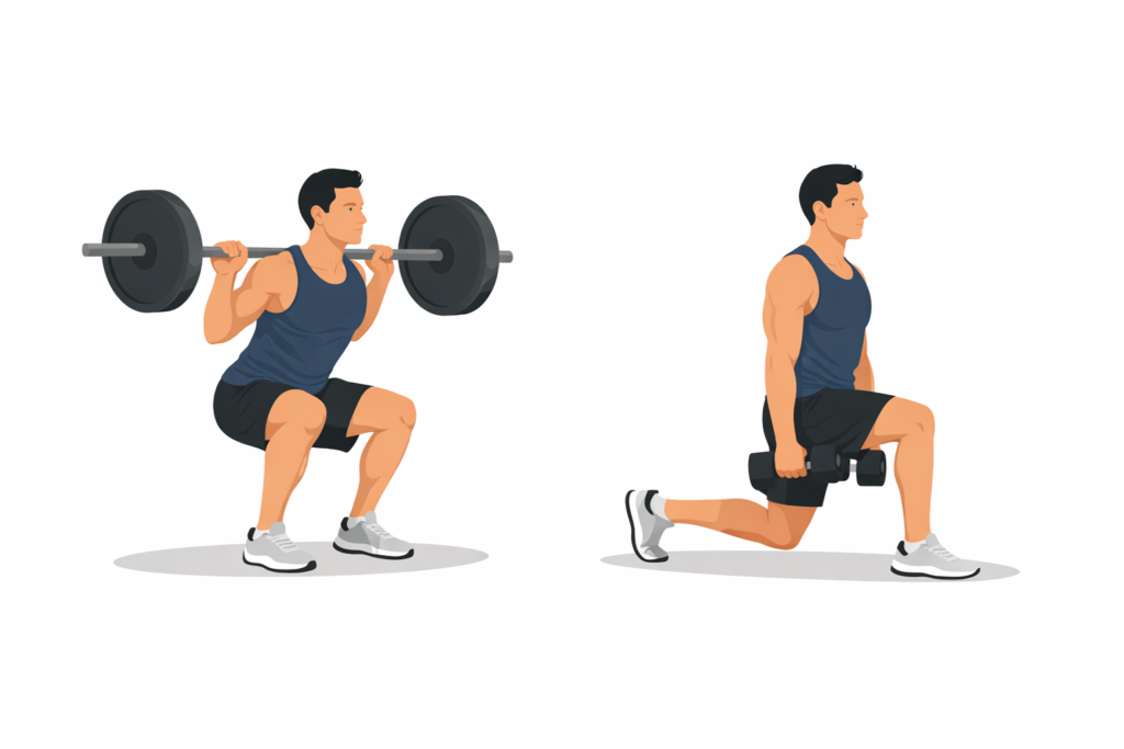 Squat-pattern-squat-split-squat