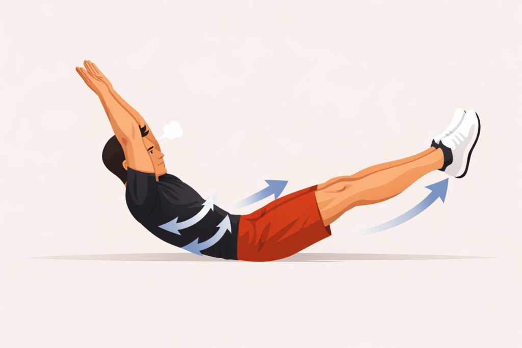 Hollow-hold-rib-position-exhale-core-control-technique
