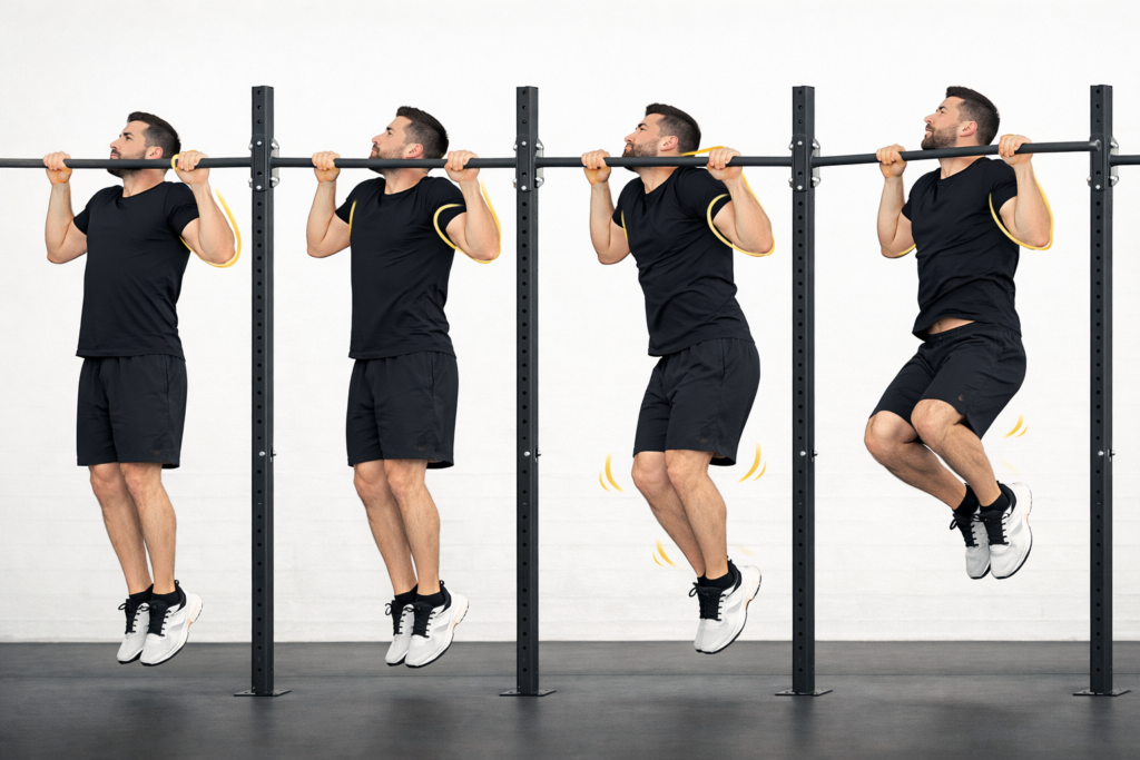 Pull-up-technique-drift-elbows-forward-shoulders-elevating-legs-kicking-rep-quality-decreasing