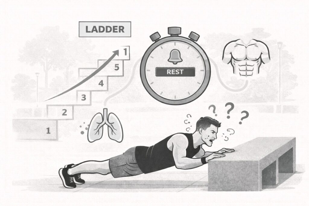Push-up-ladder-breathing-fatigue-rest-timer